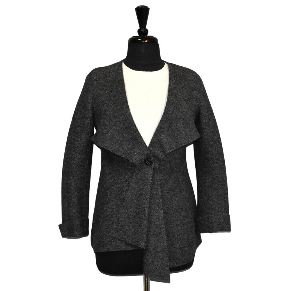 B5 New Beyond Threads Mayu Draped Lapel Charcoal … - image 3